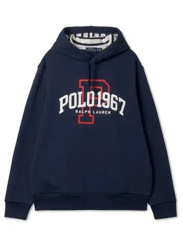 logo fleece hoodie navy - POLO RALPH LAUREN - BALAAN 1