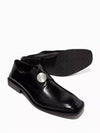BB Coin Patent Derby Shoes Black - BALENCIAGA - BALAAN.