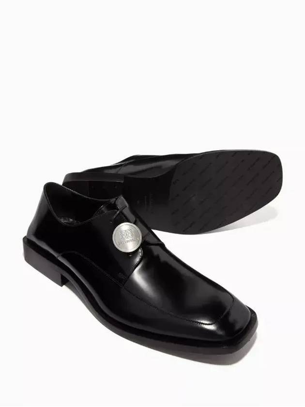 BB Coin Patent Derby Shoes Black - BALENCIAGA - BALAAN 7