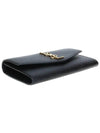 Monogram Uptown Chain Embossed Leather Long Wallet Black - SAINT LAURENT - BALAAN 6