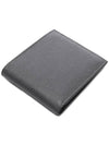 Pebble Grain Leather Half Wallet Grey - THOM BROWNE - BALAAN 6