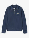 Fox Head Patch Half Zipper Sweatshirt Ink Blue - MAISON KITSUNE - BALAAN 2