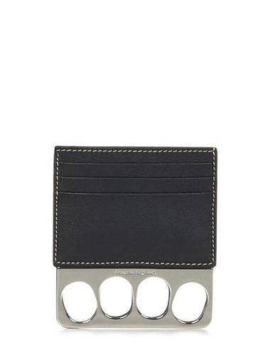 The Grip Card Wallet Black - ALEXANDER MCQUEEN - BALAAN 1