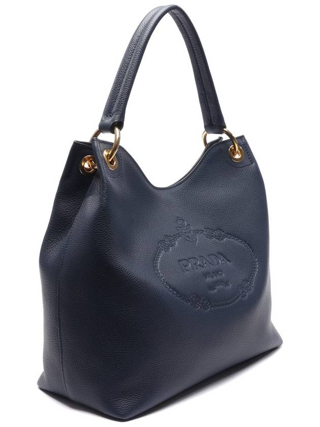 Vitello Phoenix Hobo Bag Navy - PRADA - BALAAN 4