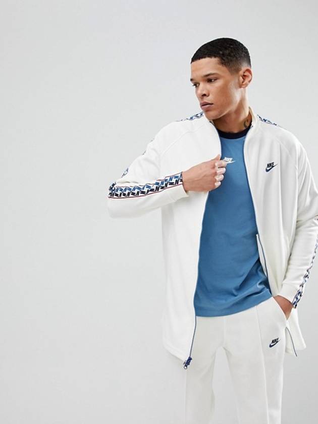 Sportswear Taped Poly Track Jacket Beige - NIKE - BALAAN 3