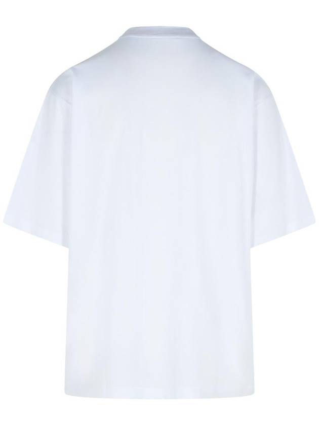 Logo Organic Cotton Short Sleeve T-Shirt White - MARNI - BALAAN 4