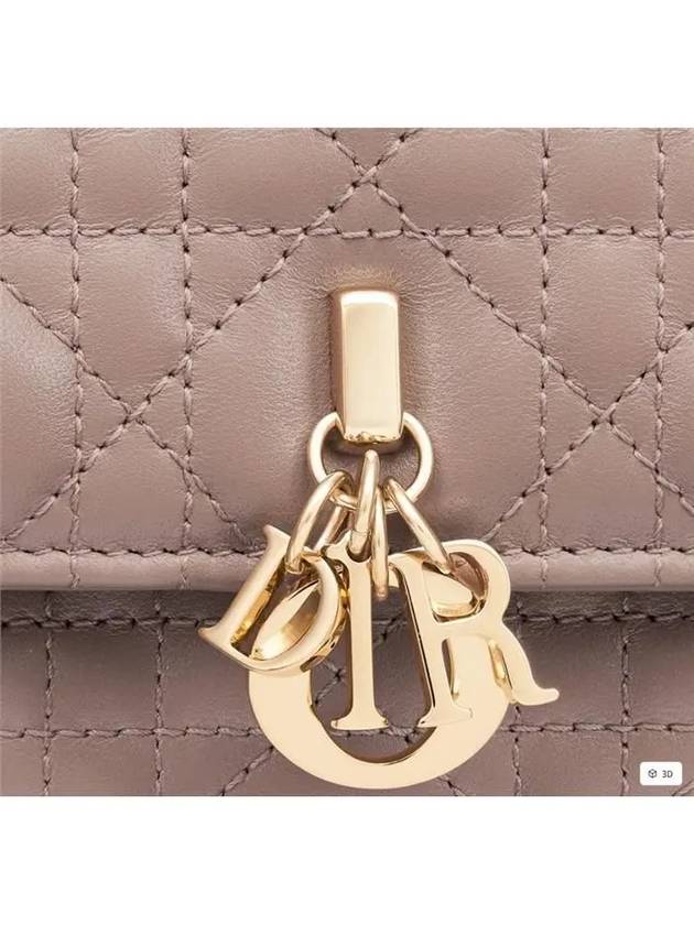 Miss Cannage Lambskin Mini Bag Warm Taupe - DIOR - BALAAN 6