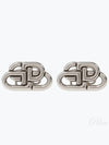 BB Logo Stud Earrings Silver - BALENCIAGA - BALAAN 2