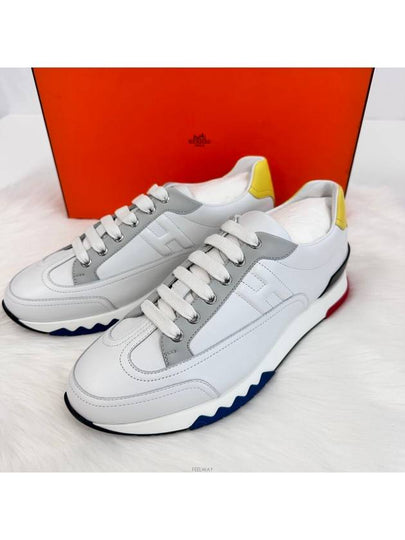 Trail Calfskin Low Top Sneakers Blanc - HERMES - BALAAN 2