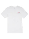 Men's Sportswear Logo Print Cotton Short Sleeve T-Shirt White - NIKE - BALAAN 1