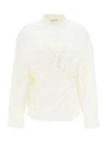 Officer Collar Twisted Shirt Chalk 1237976 - LEMAIRE - BALAAN 1