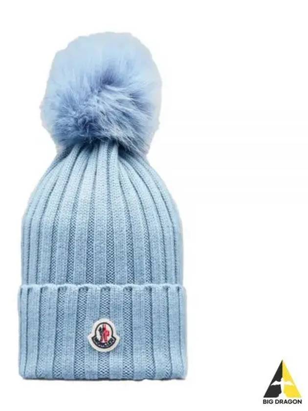 3B00013 M1131 710 Logo Patch Foam Beanie - MONCLER - BALAAN 1