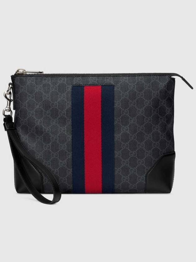 GG Supreme Web Strap Pouch 523603 - GUCCI - BALAAN 1