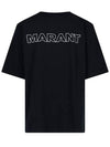 Guizy Back Logo Cotton Short Sleeve T-Shirt Black - ISABEL MARANT - BALAAN 2