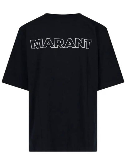 Guizy Back Logo Cotton Short Sleeve T-Shirt Black - ISABEL MARANT - BALAAN 2