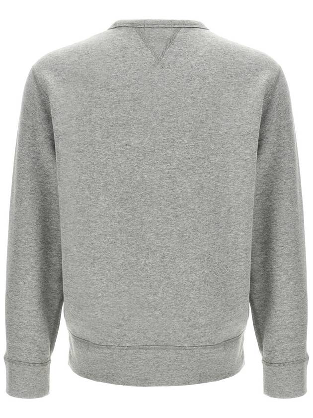 Embroidered Logo Pony Crew Neck Sweatshirt Grey - POLO RALPH LAUREN - BALAAN 3