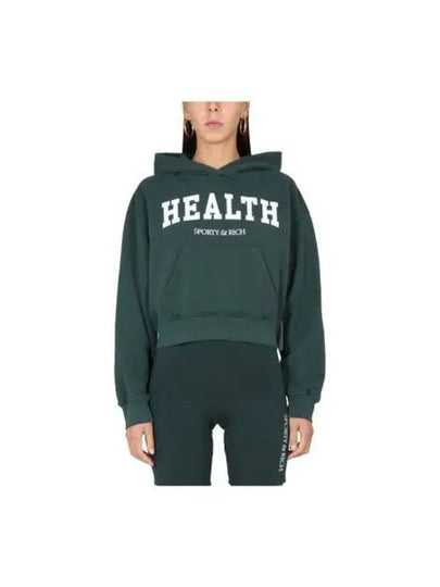 Health Ivy Crop Hoodie Top Forest Green - SPORTY & RICH - BALAAN 2