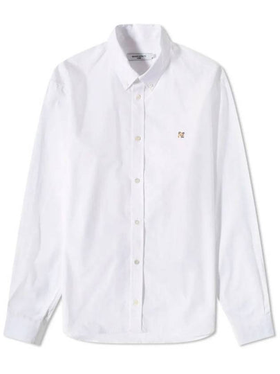 Small Fox Head Patch Classic Long Slevee Shirt White - MAISON KITSUNE - BALAAN 2