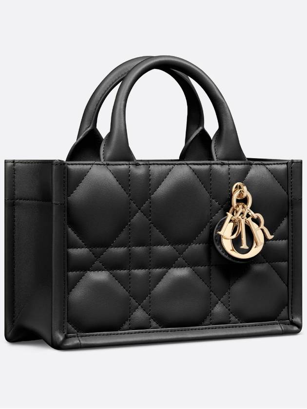 Macrocannage Calfskin Strap Mini Book Tote Bag Black - DIOR - BALAAN 3