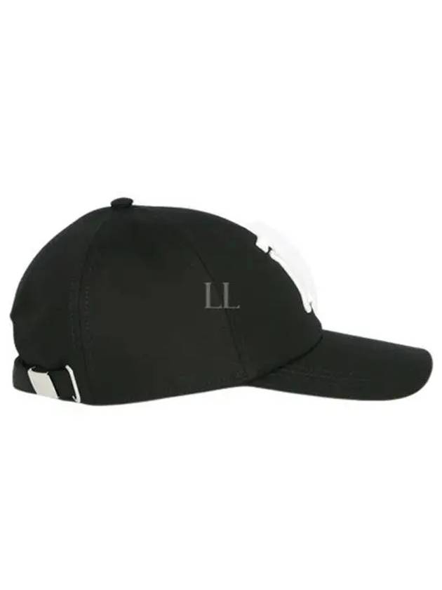 Monogram Motif Cotton Twill Ball Cap Black White - BURBERRY - BALAAN 2