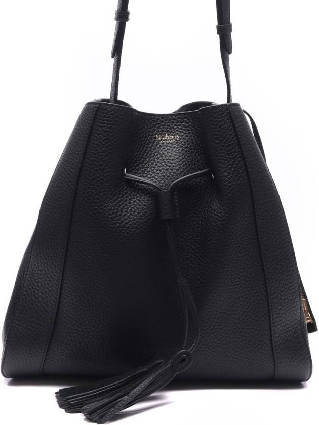 Millie Small Heavy Grain Tote Bag Black - MULBERRY - BALAAN 3