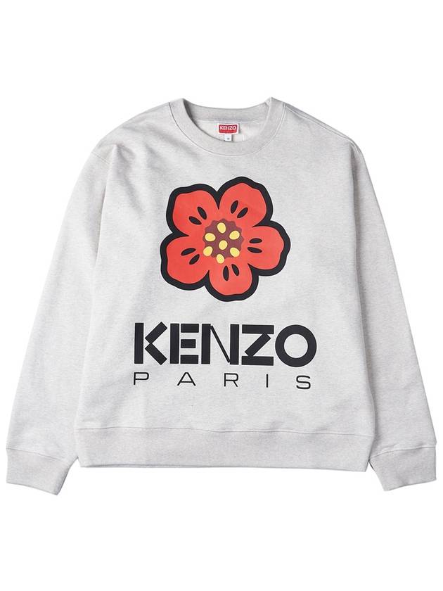 Men's Boke Flower Print Sweatshirt Light Grey - KENZO - BALAAN 10