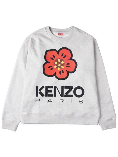 Men's Boke Flower Print Sweatshirt Light Grey - KENZO - BALAAN 2