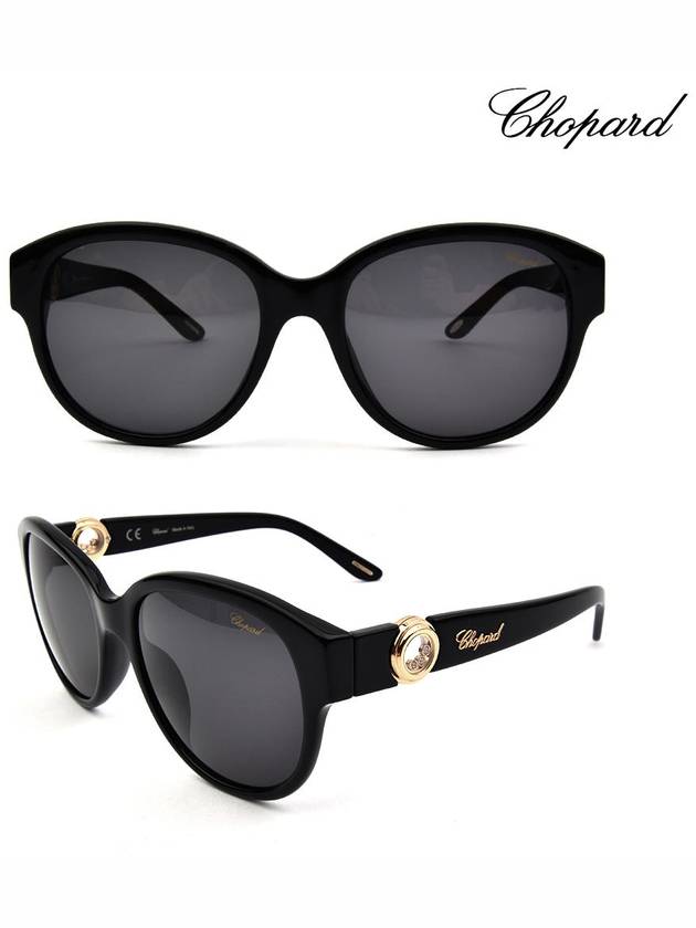 Women's Round Sunglasses SCH168G 0BLK SCH168 - CHOPARD - BALAAN 2