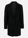 Jilinka Button Up Virgin Wool Blend Single Coat Black - ISABEL MARANT - BALAAN 4