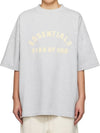 Heavy Jersey Crew Neck Short Sleeve T-Shirt Light Heather Grey - FEAR OF GOD ESSENTIALS - BALAAN 2