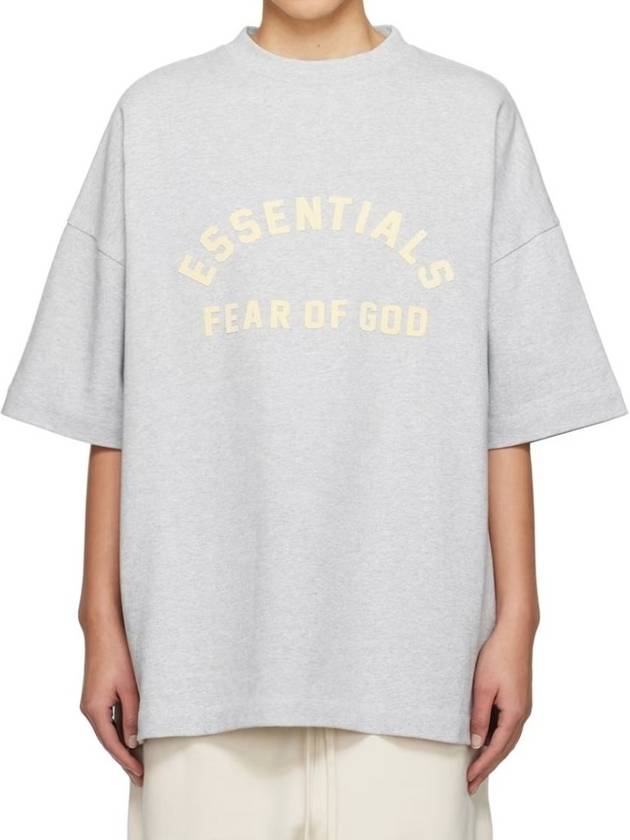 Heavy Jersey Crew Neck Short Sleeve T-Shirt Light Heather Grey - FEAR OF GOD ESSENTIALS - BALAAN 2