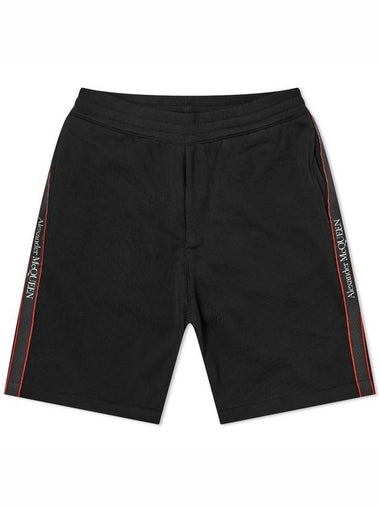 side logo band shorts black - ALEXANDER MCQUEEN - BALAAN 1