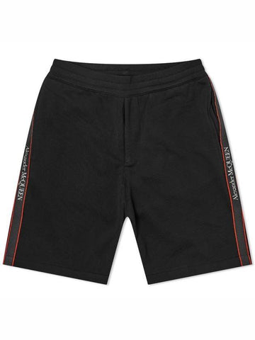 side logo band shorts black - ALEXANDER MCQUEEN - BALAAN 1