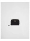 Triangle Logo Saffiano Leather Card Wallet Black - PRADA - BALAAN 2