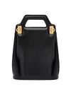 Wanda North South Mini Tote Bag Black - SALVATORE FERRAGAMO - BALAAN 1