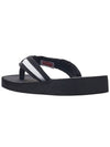 Logo Patch Striped Flip Flops Black - KENZO - BALAAN 4