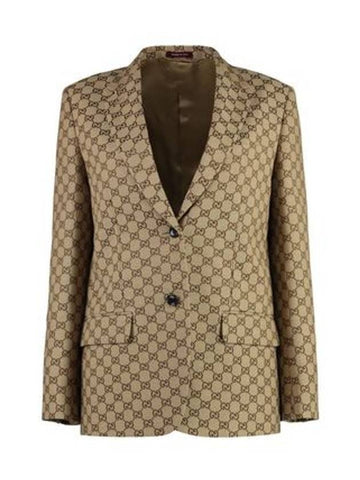 Interlocking G Jacket Beige Ebony - GUCCI - BALAAN 1