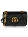 GG Marmont Matelasse Gold Chain Mini Cross Bag Black - GUCCI - BALAAN 2