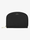 Demi Lune Half Moon Zipper Card Wallet Black - A.P.C. - BALAAN 2