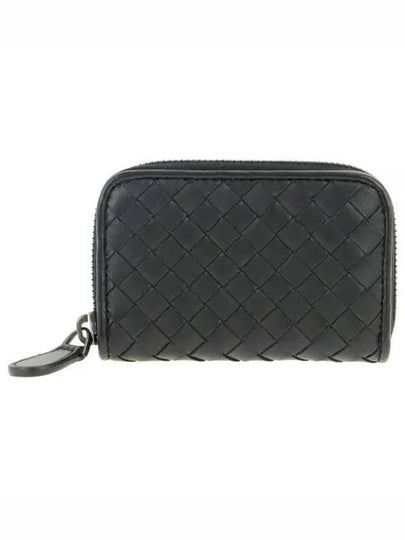 Intrecciato Zipper Coin Card Wallet Black - BOTTEGA VENETA - BALAAN 2