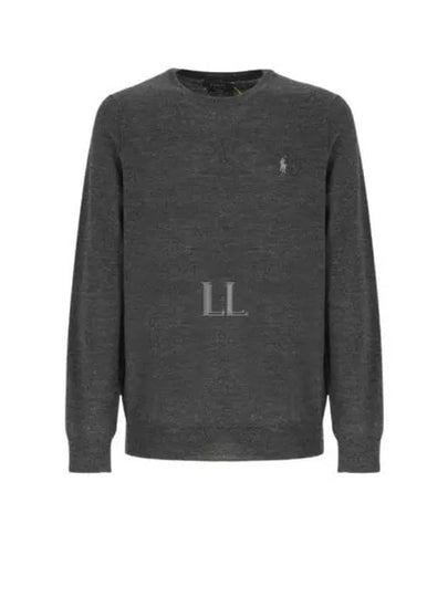 Logo Crew Neck Wool Knit Top Navy - POLO RALPH LAUREN - BALAAN 2