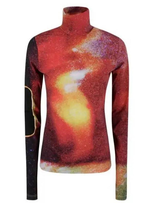 Space Print High Neck Long Sleeve T-shirt Red - MAISON MARGIELA - BALAAN 2
