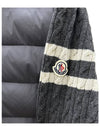 9B00013 M1115 921 Logo Patch Knit Padding Mix Jacket Charcoal Men s TEO - MONCLER - BALAAN 5