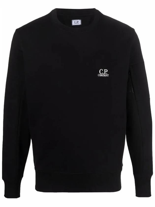 Diagonal Raised Sweatshirt Black - CP COMPANY - BALAAN 3