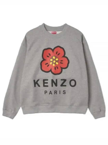 Women s Balk Flower Sweatshirt Gray FC62SW011 4ME - KENZO - BALAAN 1