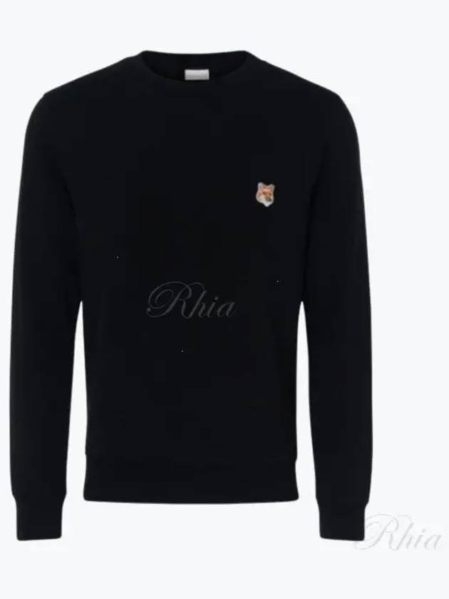 Fox Head Patch Regular Sweatshirt Black - MAISON KITSUNE - BALAAN 2