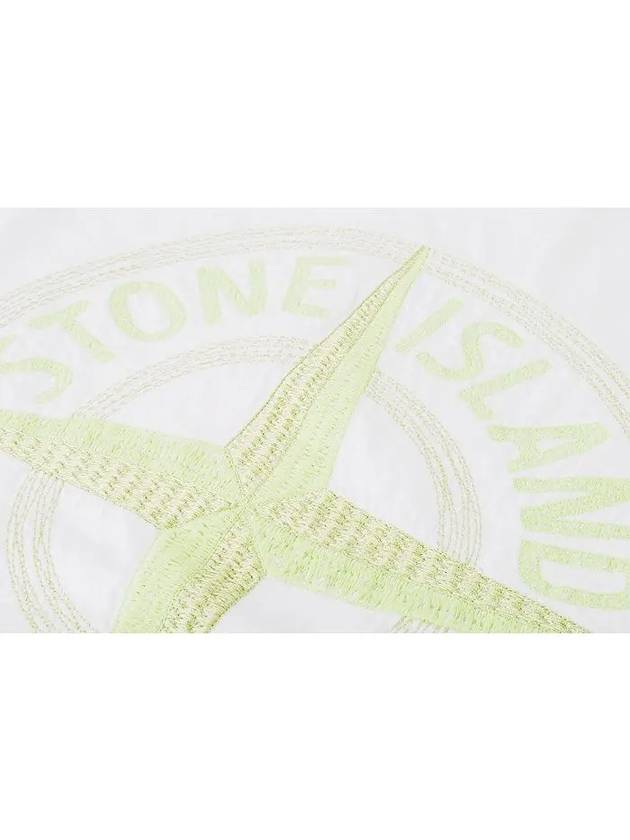 Stitch Embroidered Logo Short Sleeve T-Shirt White - STONE ISLAND - BALAAN 5