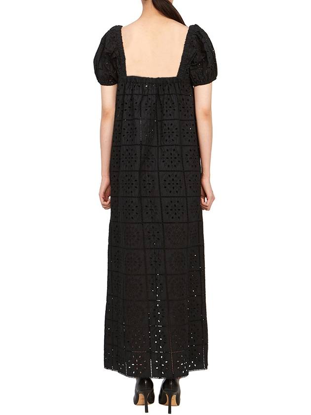 Women's Broadly Anglaise Long Dress Black - GANNI - BALAAN 6