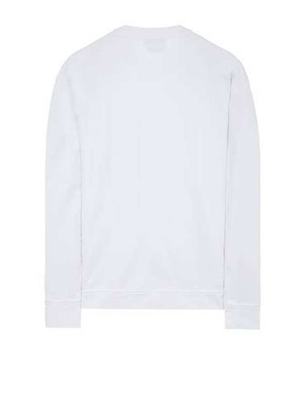 Garment Dyed Stitches Four Print Crewneck Sweatshirt White - STONE ISLAND - BALAAN 4