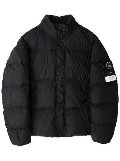 Garment Dyed Crinkle Reps Down Padding Black - STONE ISLAND - BALAAN 2